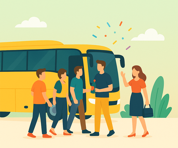 Luxe busvervoer voor bedrijfsfeesten en personeelsuitjes