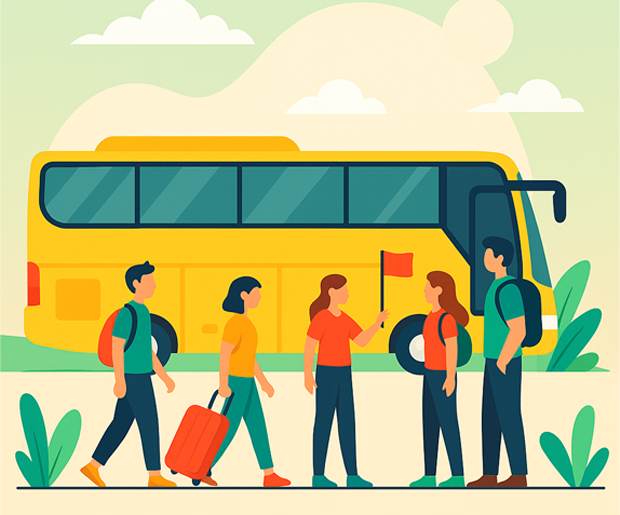 Comfortabele bus voor dagtochten en uitstapjes